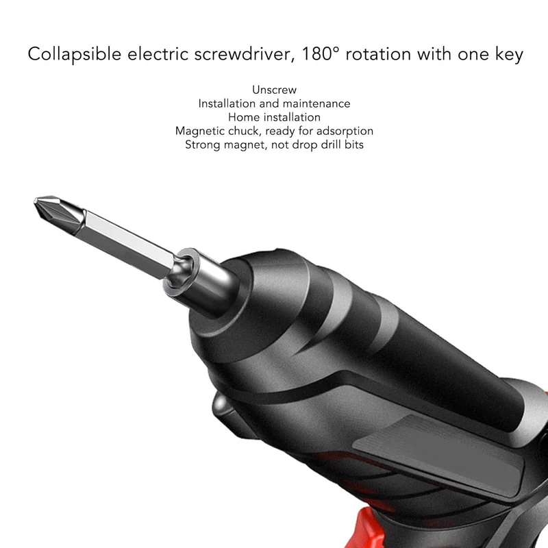 ToolKit: Cordless Electric Screwdriver Kit (47-Piece Set), 4.2V Rechargeable Portable Drill with USB Charging, 3.2Nm Torque for Home Repair & DIY
