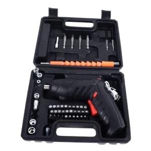 ToolKit: Cordless Electric Screwdriver Kit (47-Piece Set), 4.2V Rechargeable Portable Drill with USB Charging, 3.2Nm Torque for Home Repair & DIY