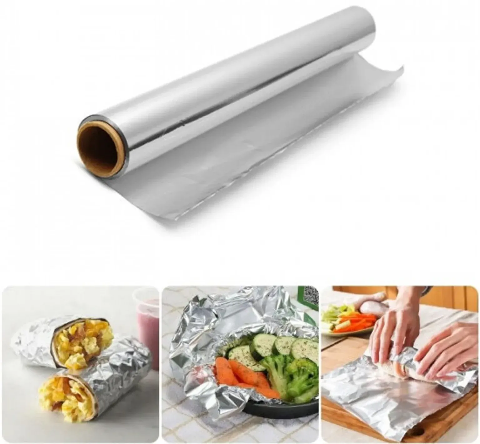 1 KG Net Aluminum Foil for Food Packing , Wrapping, Storing and Serving