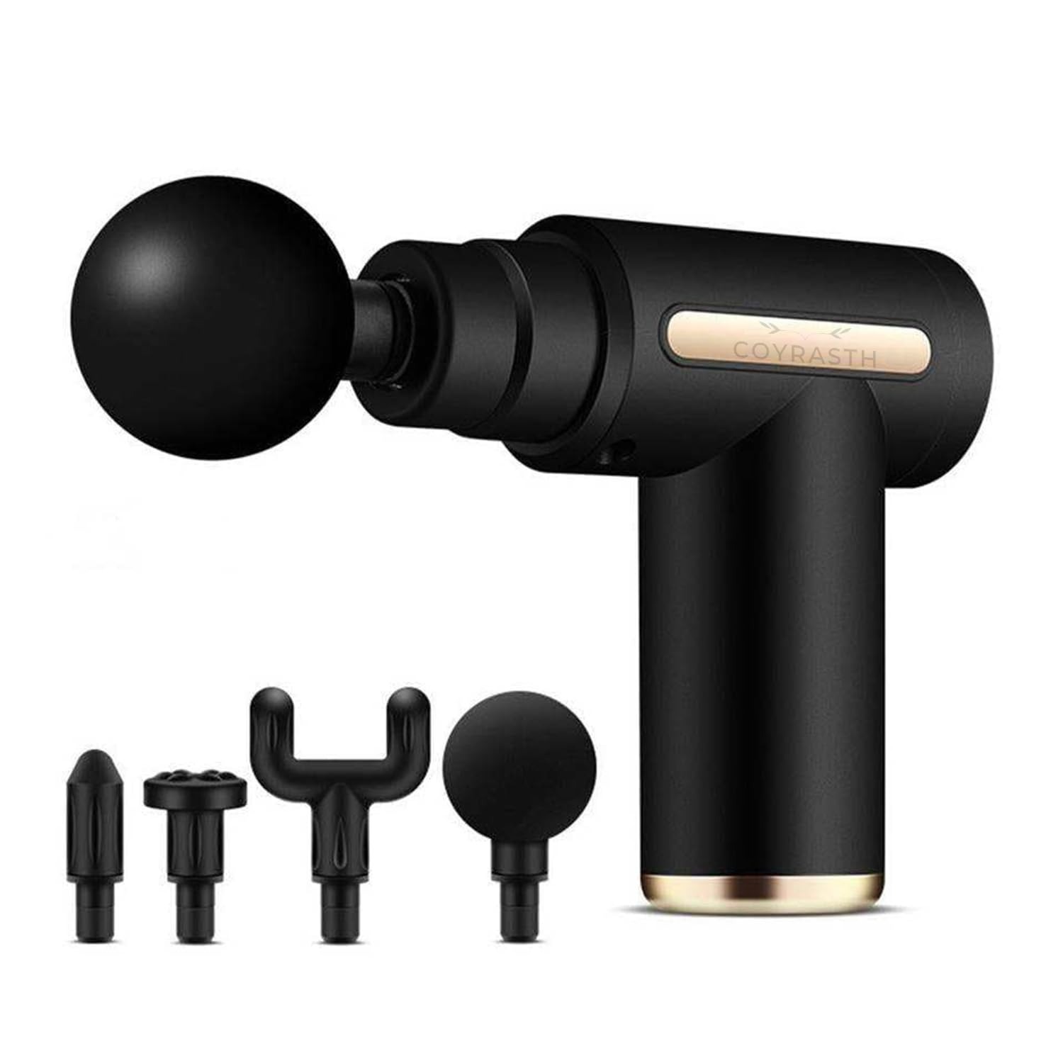 Portable Massage Gun for Pain Relief, Unisex Deep Tissue Massage Gun, Muscle Relaxing Body Massage Machine for Home, Handheld 6 Speed with 4 Heads (BLACK)