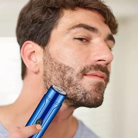 JILILAI Mini Men's Electric Shaver Rechargeable Rotary Automatic Razor Face Trimmer
