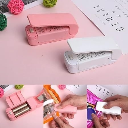 Portable Heat Sealer Mini Sealing Machine for Food Storage Vacuum Bag, Chip, Plastic, Snack Bags, Package Home Closer Storage Tool (Multi)