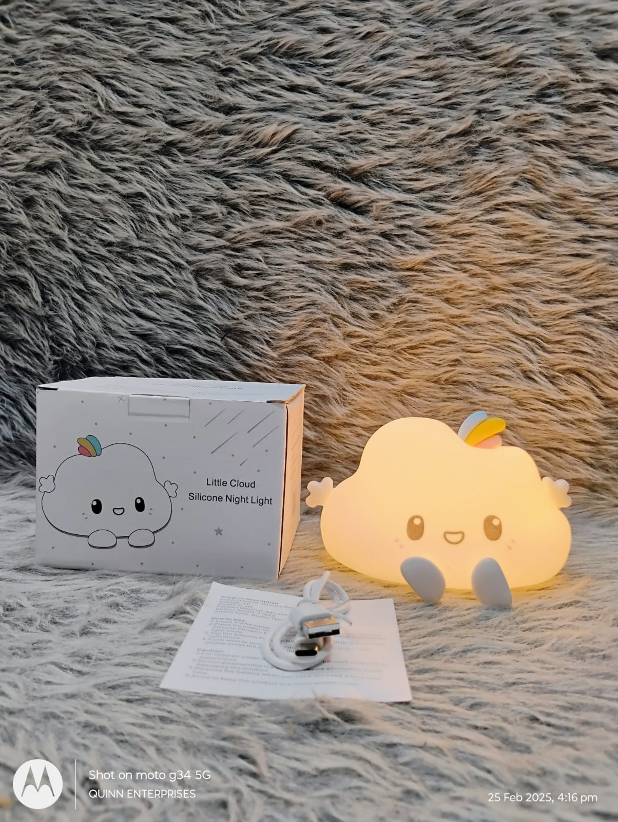 Cloud LED Night Light for Kids Cute Squishy Silicone Kawaii Lamp for Nursery Bedroom Color Changing Sleep Light with Touch Sensor, Portable USB Rechargeable Beside Lamp.Gift for Kids (Cloud)