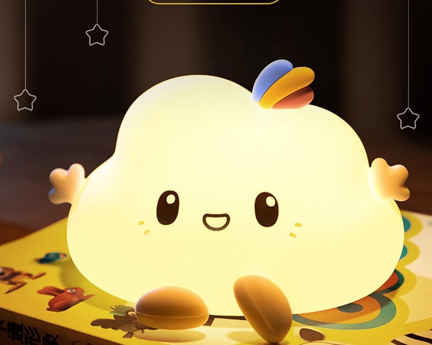 Cloud LED Night Light for Kids Cute Squishy Silicone Kawaii Lamp for Nursery Bedroom Color Changing Sleep Light with Touch Sensor, Portable USB Rechargeable Beside Lamp.Gift for Kids (Cloud)