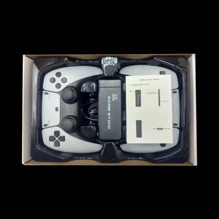 Wireless Retro Game Console, 20000+ games Retro Gaming Console, Retro Game Stick, Plug & Play Video TV Retro Game Stick, Built-in 64G, 9 Emulators, Premium Gaming Dual Controllers (M15-64G)