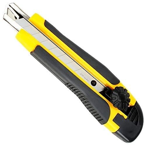 Heavy Duty 18 mm Cutter Knife Utility Knife Box Cutters, Utility Knife Retractable, Compact, Extended Use for Heavy Duty Office, Home, Craft Arts (Color as per Availability)