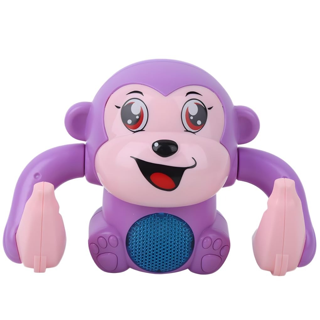 Dancing Spinning Rolling Tumble Monkey Voice Activated Banana Monkey with Music Light and Sound Effects (Colour as per Stock)