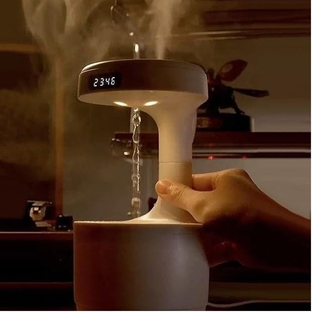 Anti Gravity Humidifier With Clock