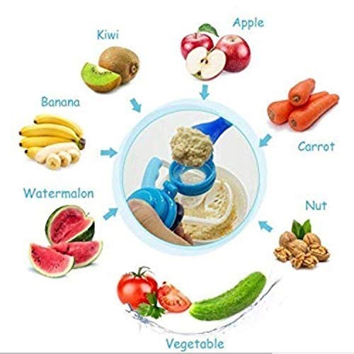 Baby Food Feeder Pacifier, Silicone Fruit Feeder Teethers for Babies, Teether for New Born, BPA-Free Silicone Pouches