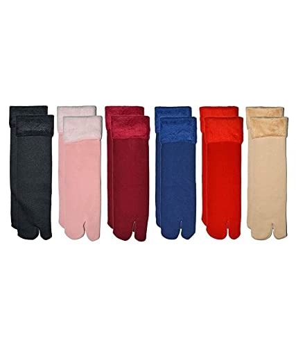 Winter Snow Socks Thermal Toe Dark Colour Wool Heavy Duty Warm Ankle Length Anklet Socks Women/Girls Winter Socks (