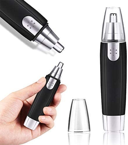 3 in 1 Electric Nose & Ear Hair Trimmer for Men & Women | Dual-edge Blades |Painless Nose and Ear Hair Remover Trimmer Eyebrow Flawless Electronic (Black)