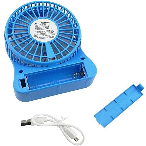 Portable Mini USB Fan 3-Level Speed Adjustable Electric Cooling Desktop Fan Handy Summer Cooling Rechargeable, Black
