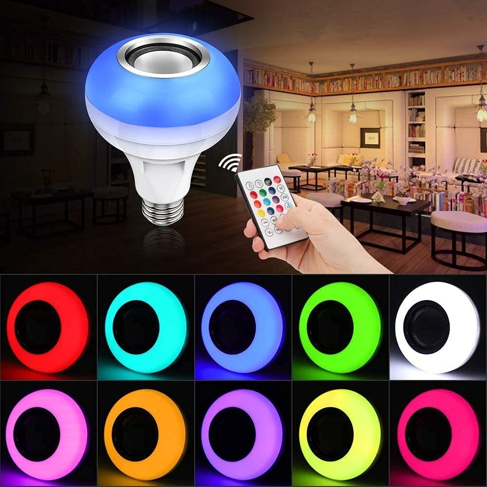 Color Changing LED Musical Bulb with Bluetooth Speaker | RGB Light Bulb for Party & Home Decor (LED-MUS-RGB-GN160)