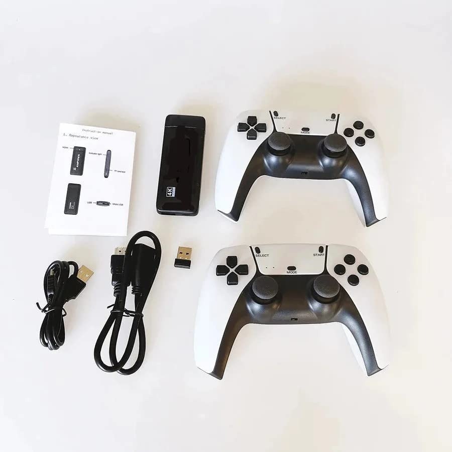 Wireless Retro Game Console, 20000+ games Retro Gaming Console, Retro Game Stick, Plug & Play Video TV Retro Game Stick, Built-in 64G, 9 Emulators, Premium Gaming Dual Controllers (M15-64G)