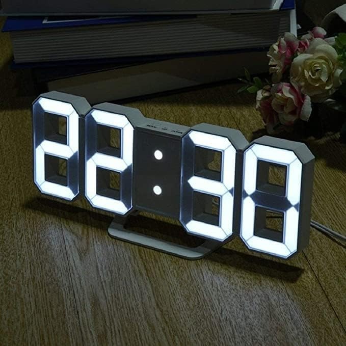 Digital LED Number Table, Wall Hanging Alarm Clock Works on Electricity Table Wall Hanging Alarm Clock