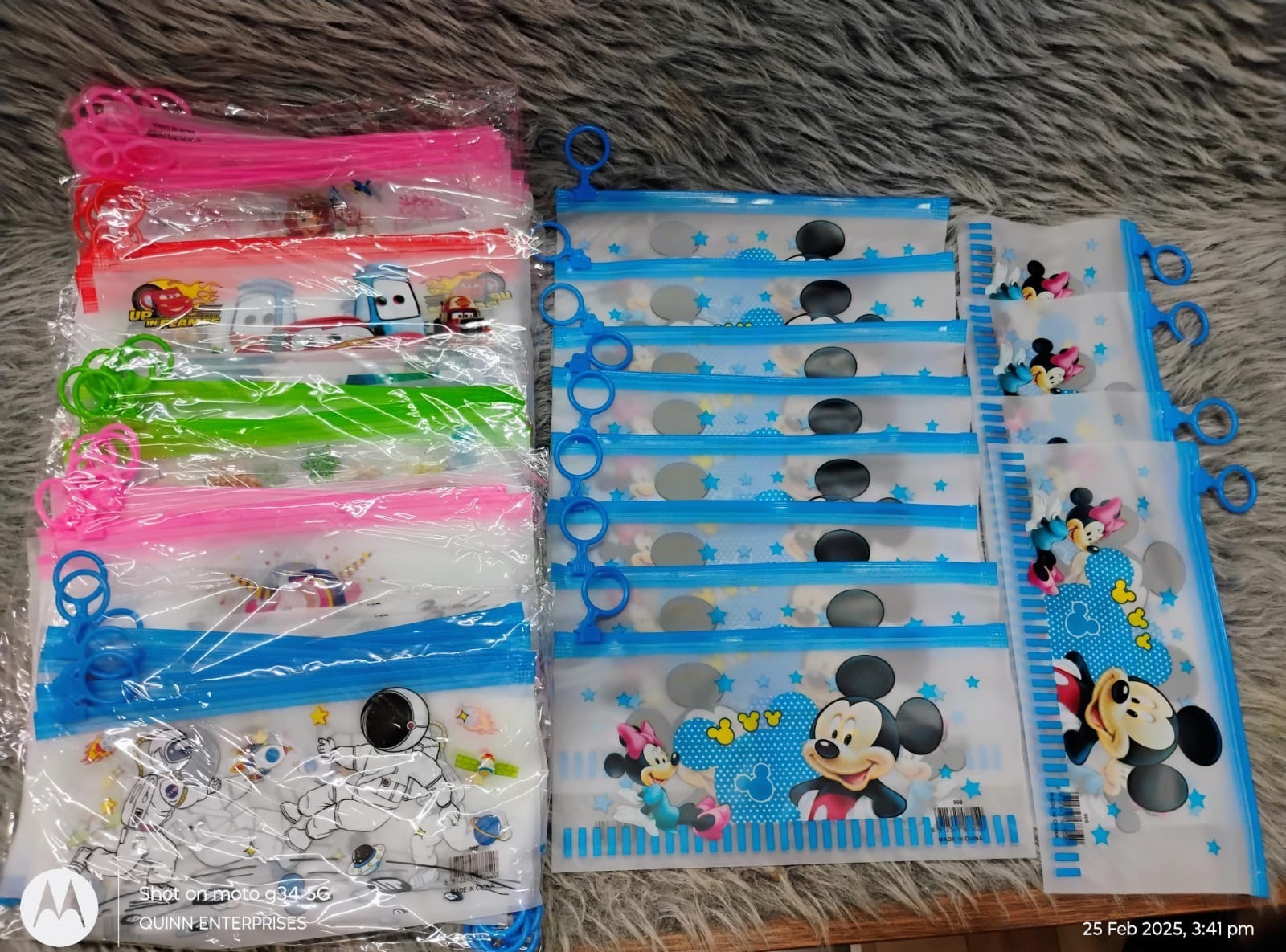 Plastic Cartoon Stationery Zip Pouch For Pen Pencil & Multi Utility Best For Return Navratri Gifts Mix Design Party Favor For Kids In Bulk Storage Pouch Cosmetic Pouch