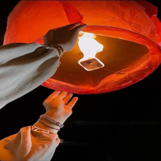 Sky LanternsCandle Hot Air Balloon for Diwali/Marriage/Christmas/New Year/All Festival Multicolor