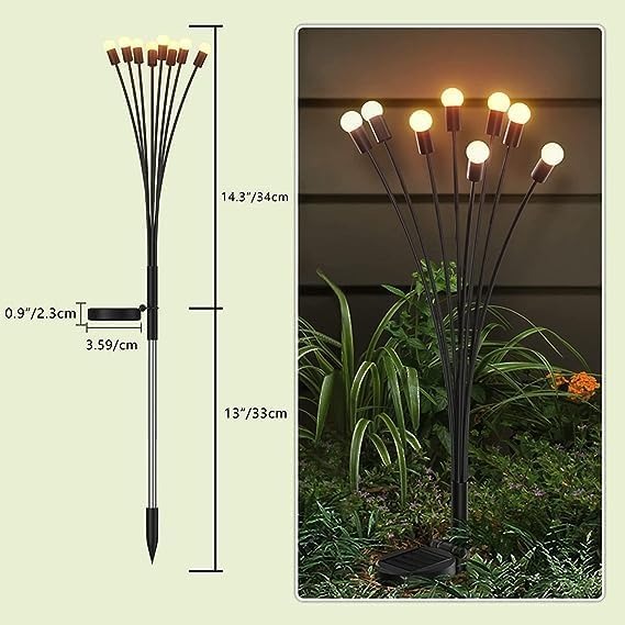 Solar Powered Fireflies with 8 LED
