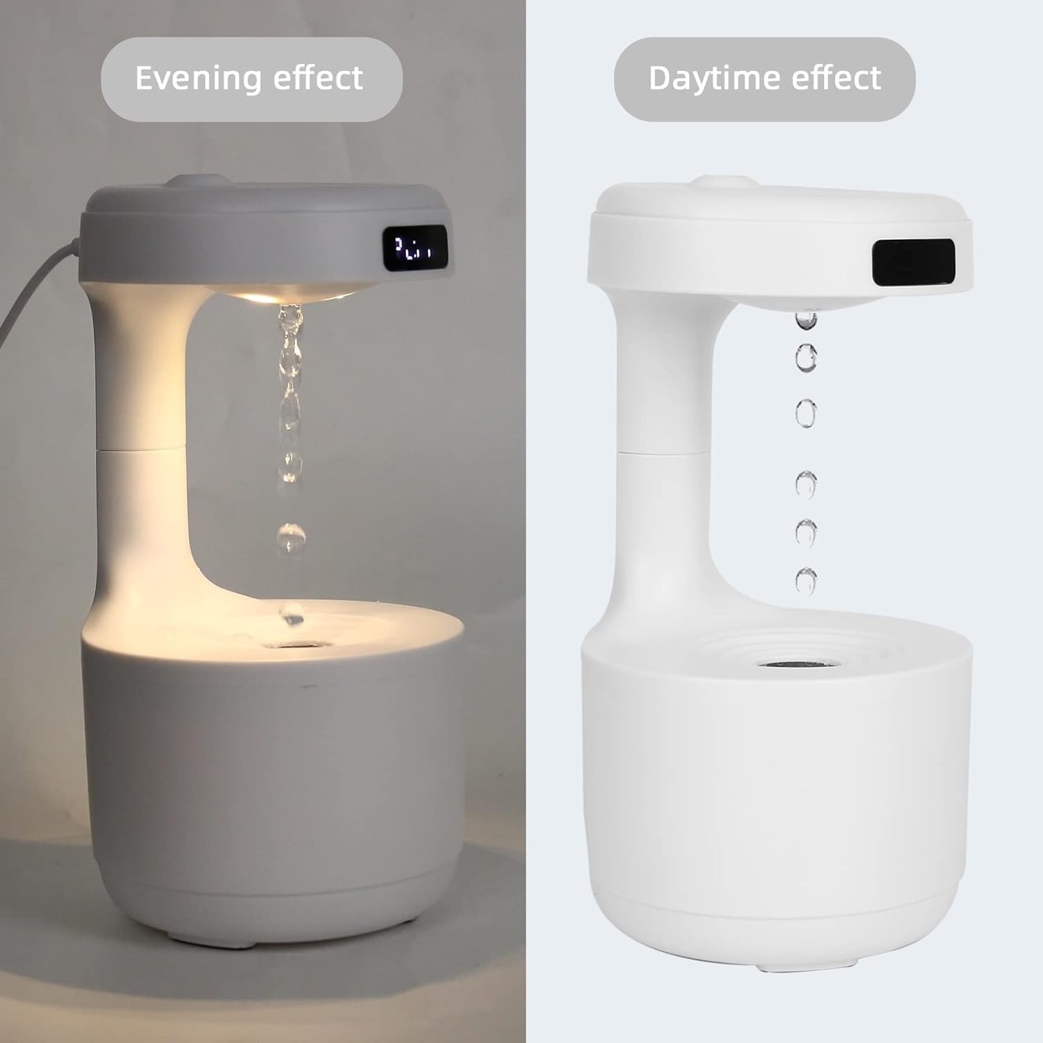 Anti Gravity Humidifier With Clock