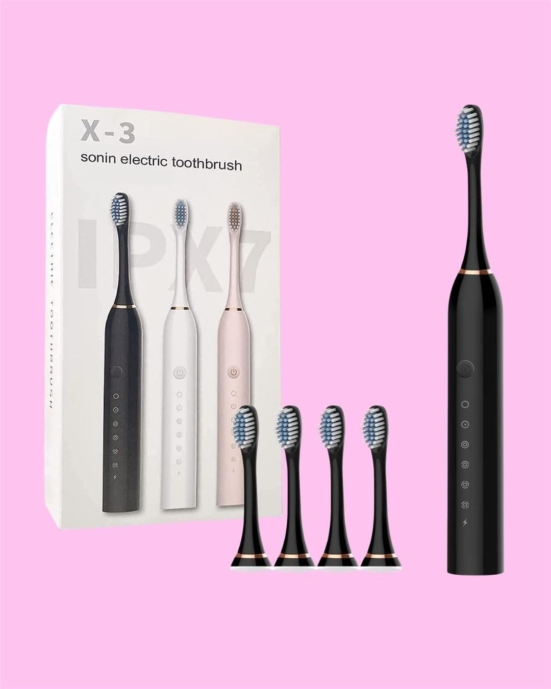 X3 Sonic Electric Toothbrush Rechargeable – Deep Cleaning, Whitening, Gum Care, USB Fast Charging Electric Toothbrush for Adults