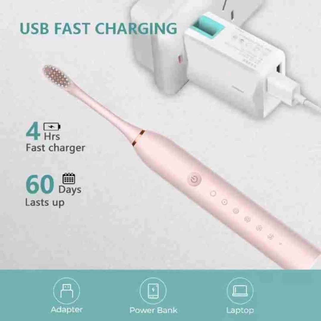X3 Sonic Electric Toothbrush Rechargeable – Deep Cleaning, Whitening, Gum Care, USB Fast Charging Electric Toothbrush for Adults