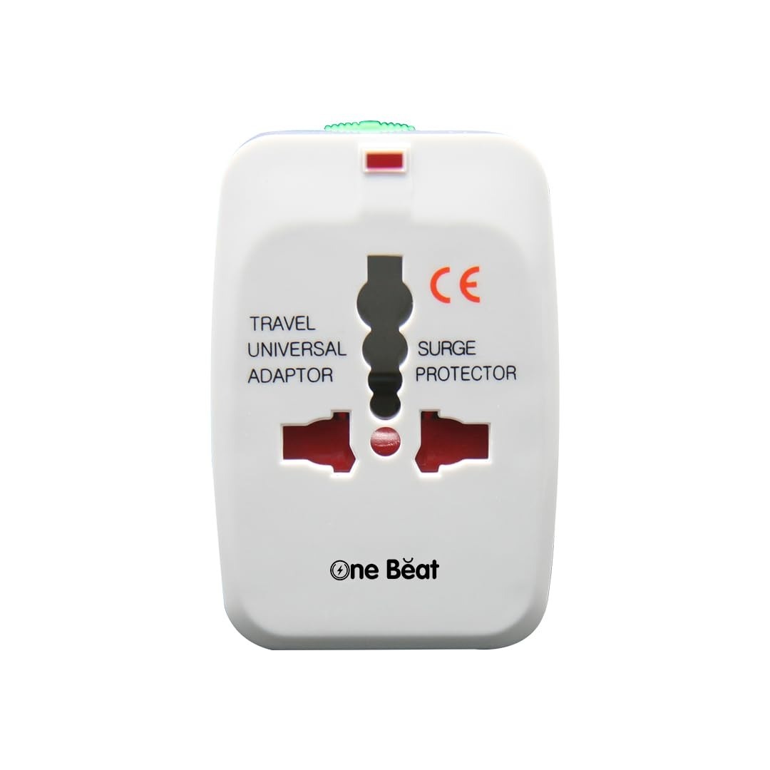 Worldwide Universal Travel Adapter 100V-240V Plug - Worldwide Travel Adapter Compatible in Plugs Used in USA/EU/UK/AU/China/Japan : White