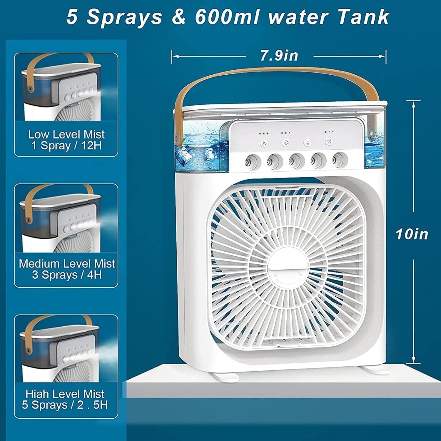 Mini cooler for room cooling mini cooler ac portable air conditioners for Home Office Artic Cooler 3 In 1 Conditioner Humidifier Purifier Mini Cooler air (Multicolor)