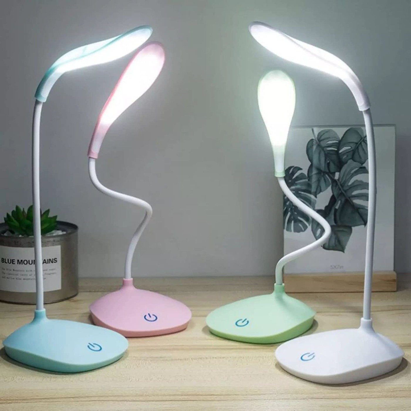 Plastic LED Rechargeable Study Lamp,Table Lamp for Study Room,Desk Lamp Light with 3 Brightness Level,Portable USB Table Light,Study Table Lamp for Students,Reading & Work at Home