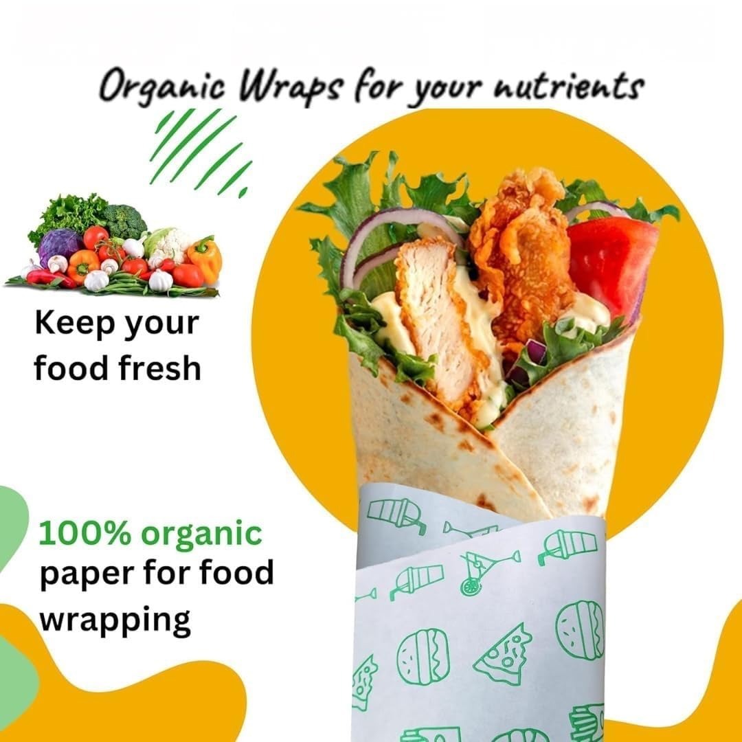 Butter Paper Roll for Kitchen Food Wrap - Premium Non-Stick Butter Wrapping Paper | Used for Roti Wrapping | Parchment Paper for Kitchen Food Wrap & Oil Absorption (50mtr)