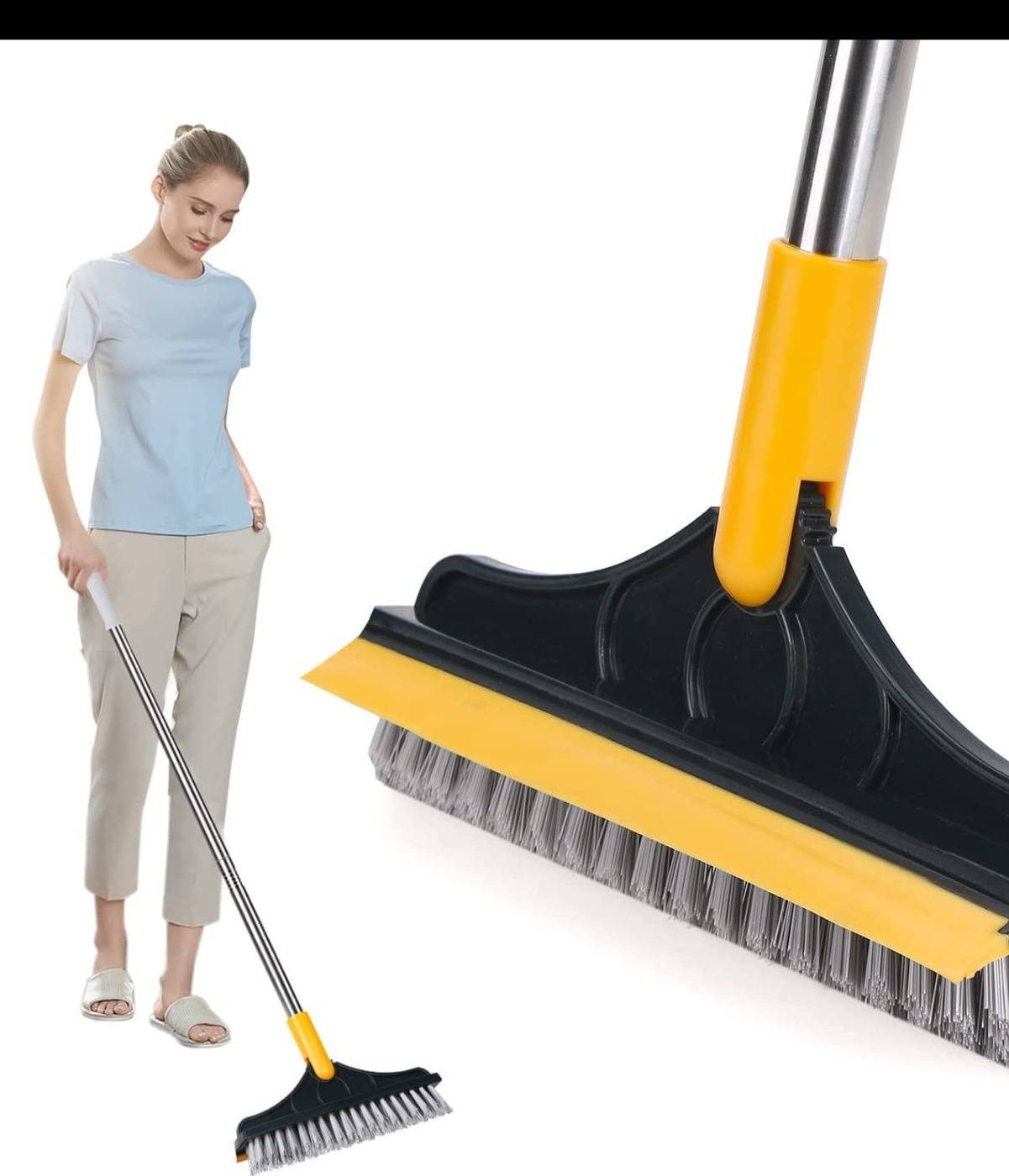 2 in 1 Bathroom Wiper And Brush