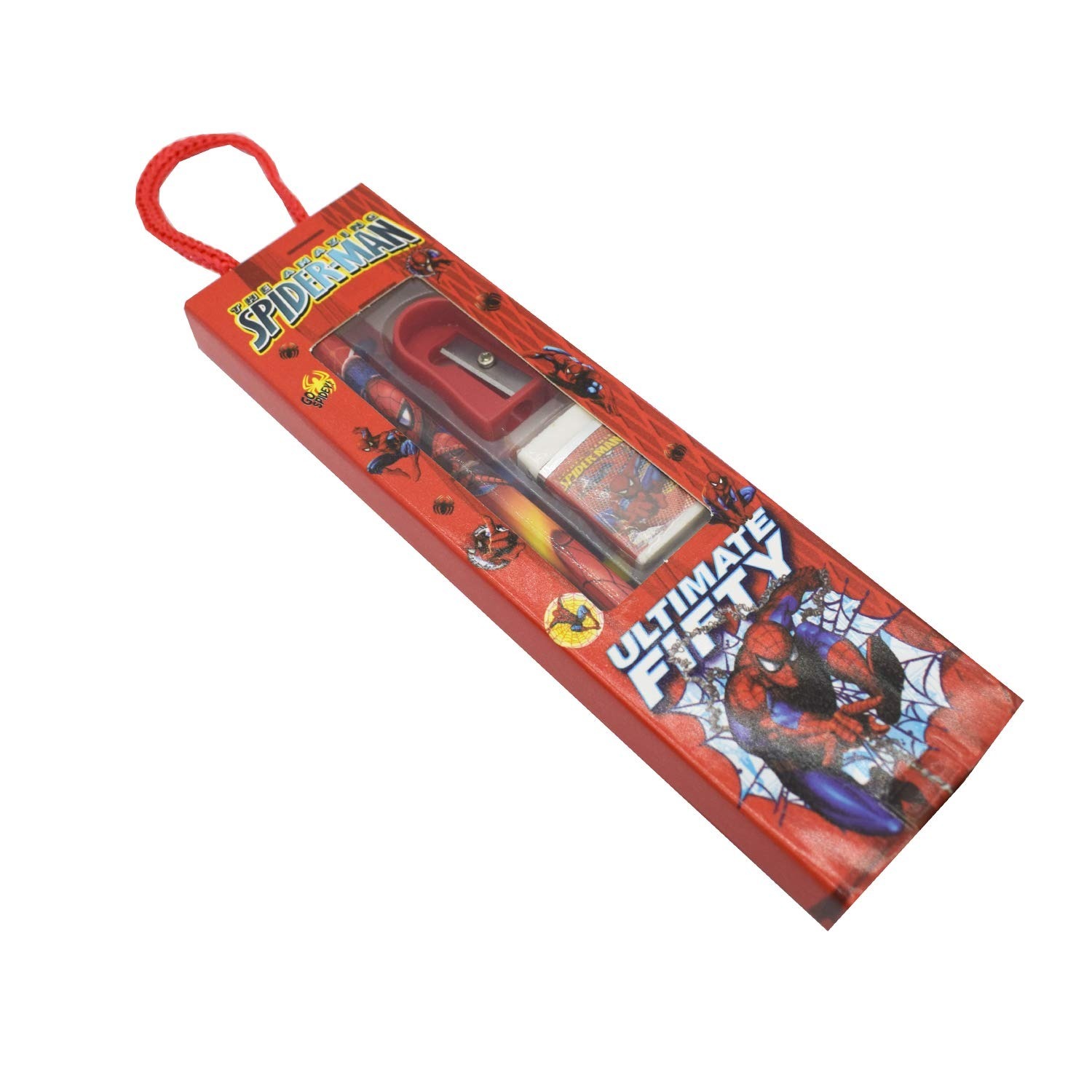 Cartoon Character Red Stationery Gift Pack for Kids for Birthday Return Gifts Theme Party