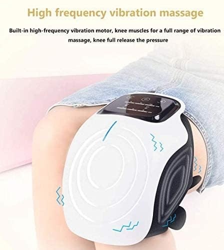 Cordless Knee Massager for Joint Pain, Shoulder, Elbow | 3 Adjustable Heat and Vibration,Red Light Therapy, LED Touch Screen, Cramps, Relieves, Physiotherapy Arthritis for Women and Men