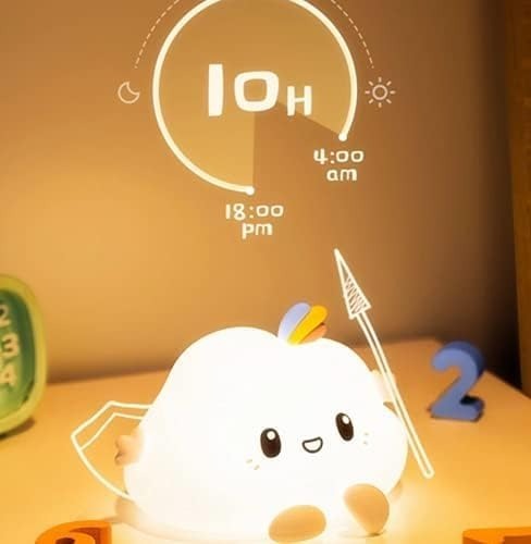 Cloud LED Night Light for Kids Cute Squishy Silicone Kawaii Lamp for Nursery Bedroom Color Changing Sleep Light with Touch Sensor, Portable USB Rechargeable Beside Lamp.Gift for Kids (Cloud)