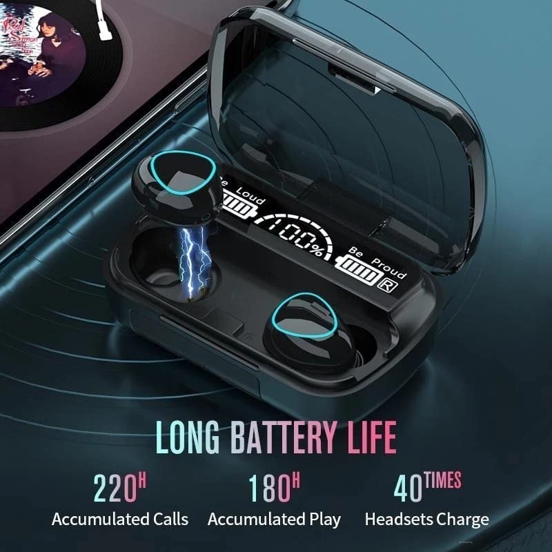 M10 Splashproof TWS True wirless in Ear Earbuds LED Power Display Bluetooth Earphone Headset