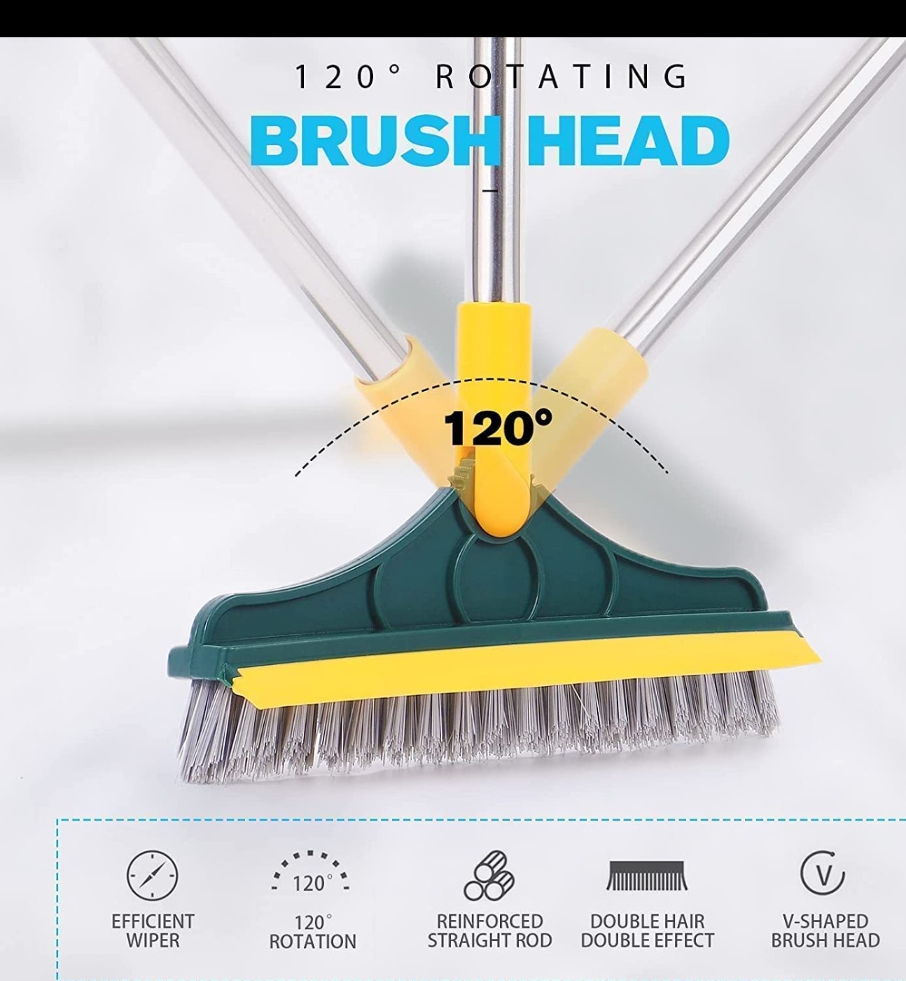 2 in 1 Bathroom Wiper And Brush