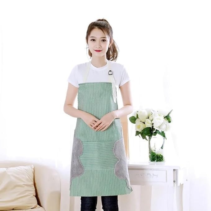 Kitchen Aprons for Women - Waterproof Cooking Apron with Pocket - Oil Proof, Adjustable, and Comfortable Apron for Home, Kitchen, Garden, Restaurant