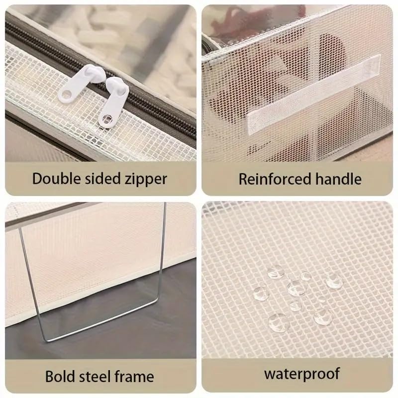 Shoe Storage Box, Shoe Organizer for Closet, Clear Plastic Stackable Shoe Boxes, Space Saving Foldable Sneaker Shoe Rack Containers Bin Holder