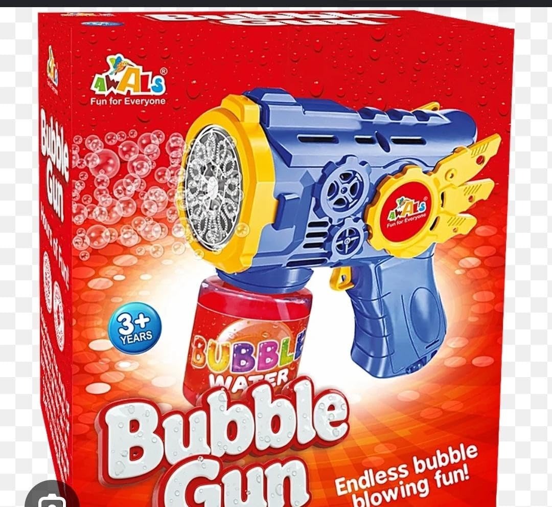 Super Fun Bubble Blaster Gun, Shoots 1000+ Bubbles per Minute, Includes Bubble Solution, Safe for Kids(Batteries NOT  Included)