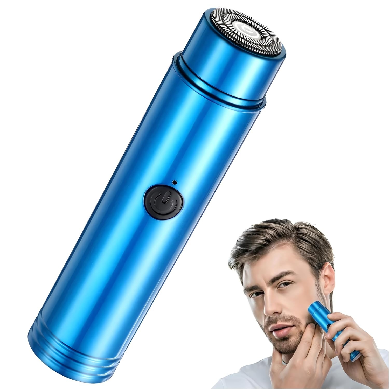 JILILAI Mini Men's Electric Shaver Rechargeable Rotary Automatic Razor Face Trimmer