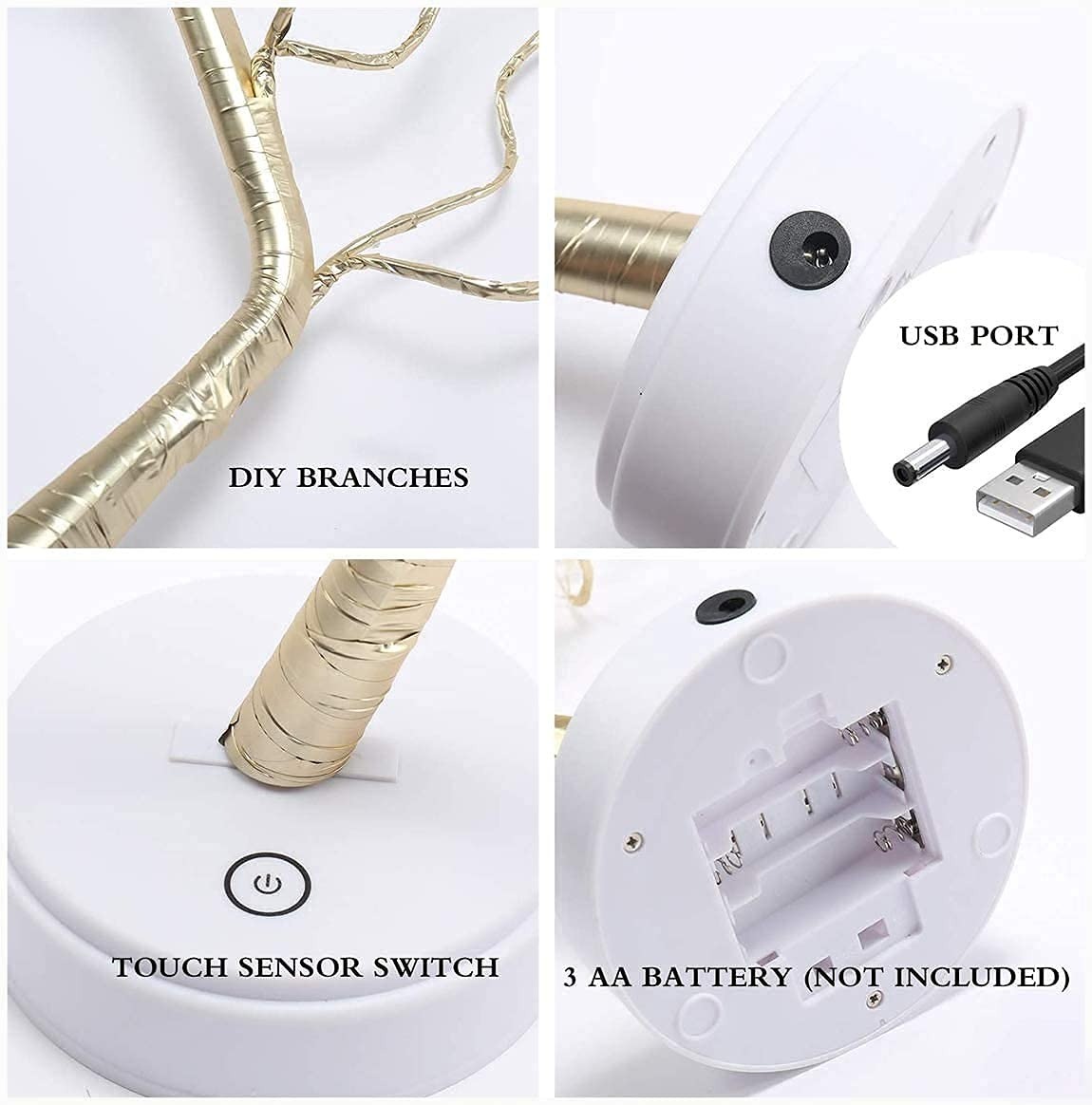 LED Shimmer Tree Desk Lamp