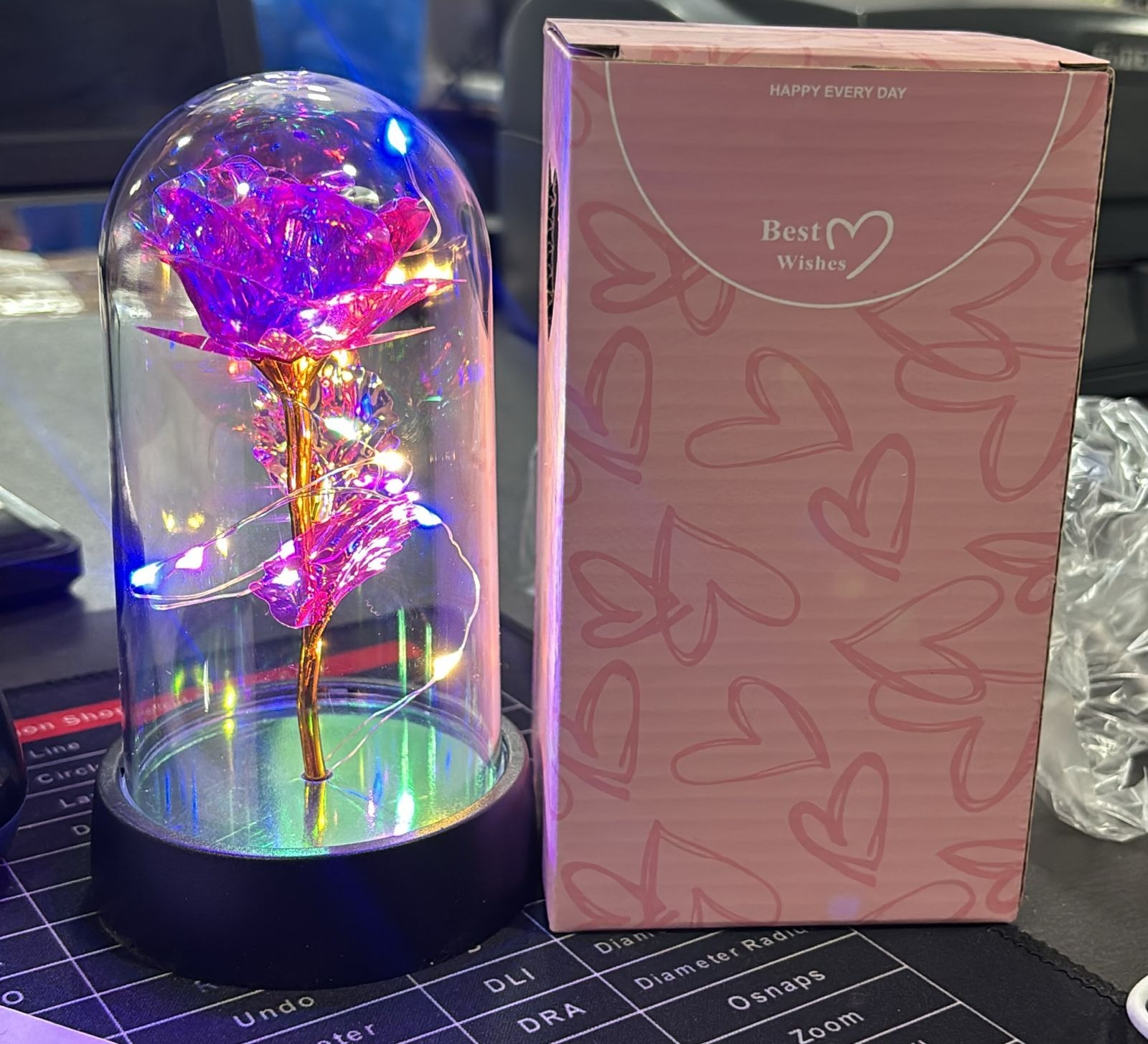 Plastic Birthday Gifts For Mom, Gifts For Girlfriend, Colorful Galaxy Flower Rose Gift For Women Wife, Wedding, Christmas, Birthday, Thanksgiving, Romantic For Wife Women