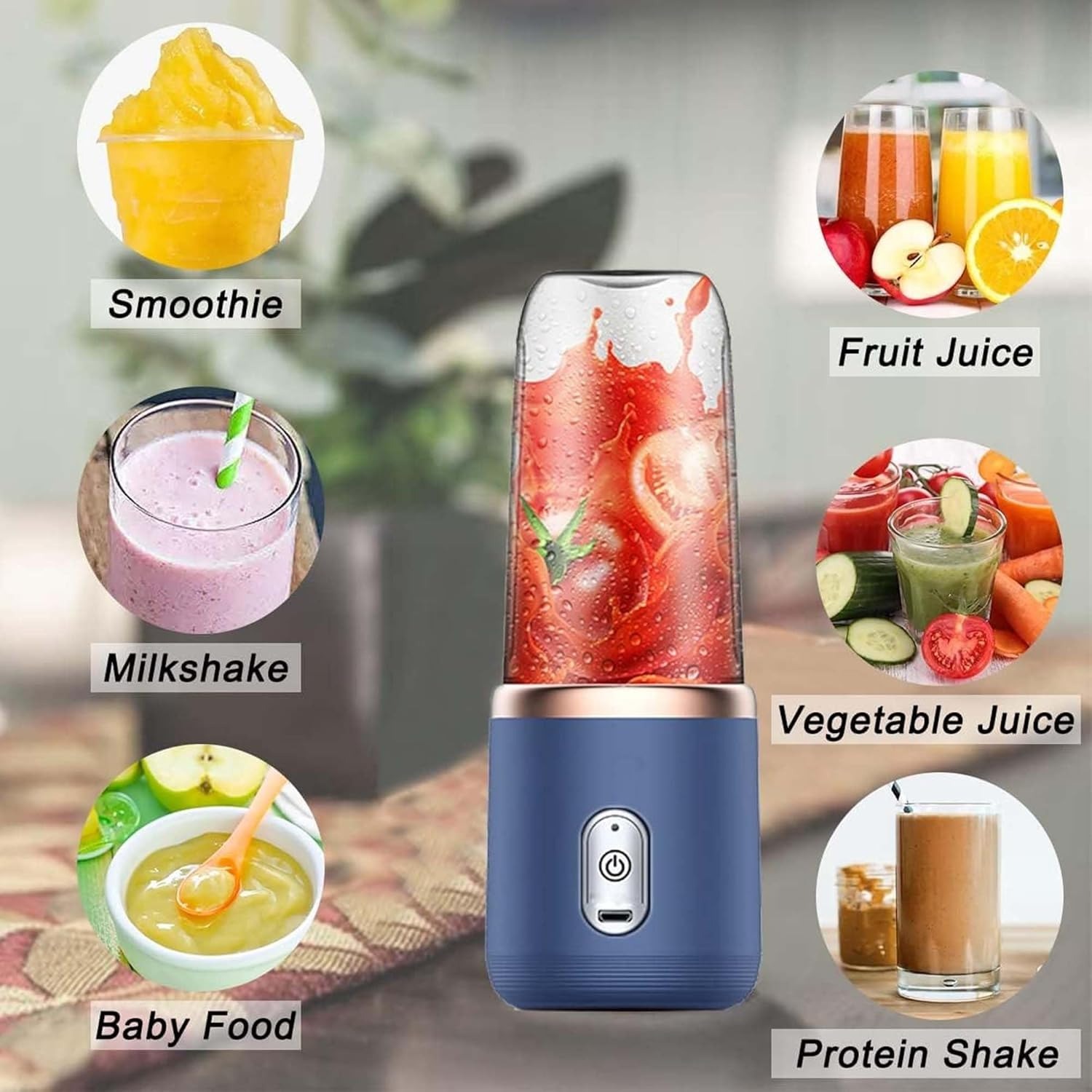 Protable Juicer with Two Cup