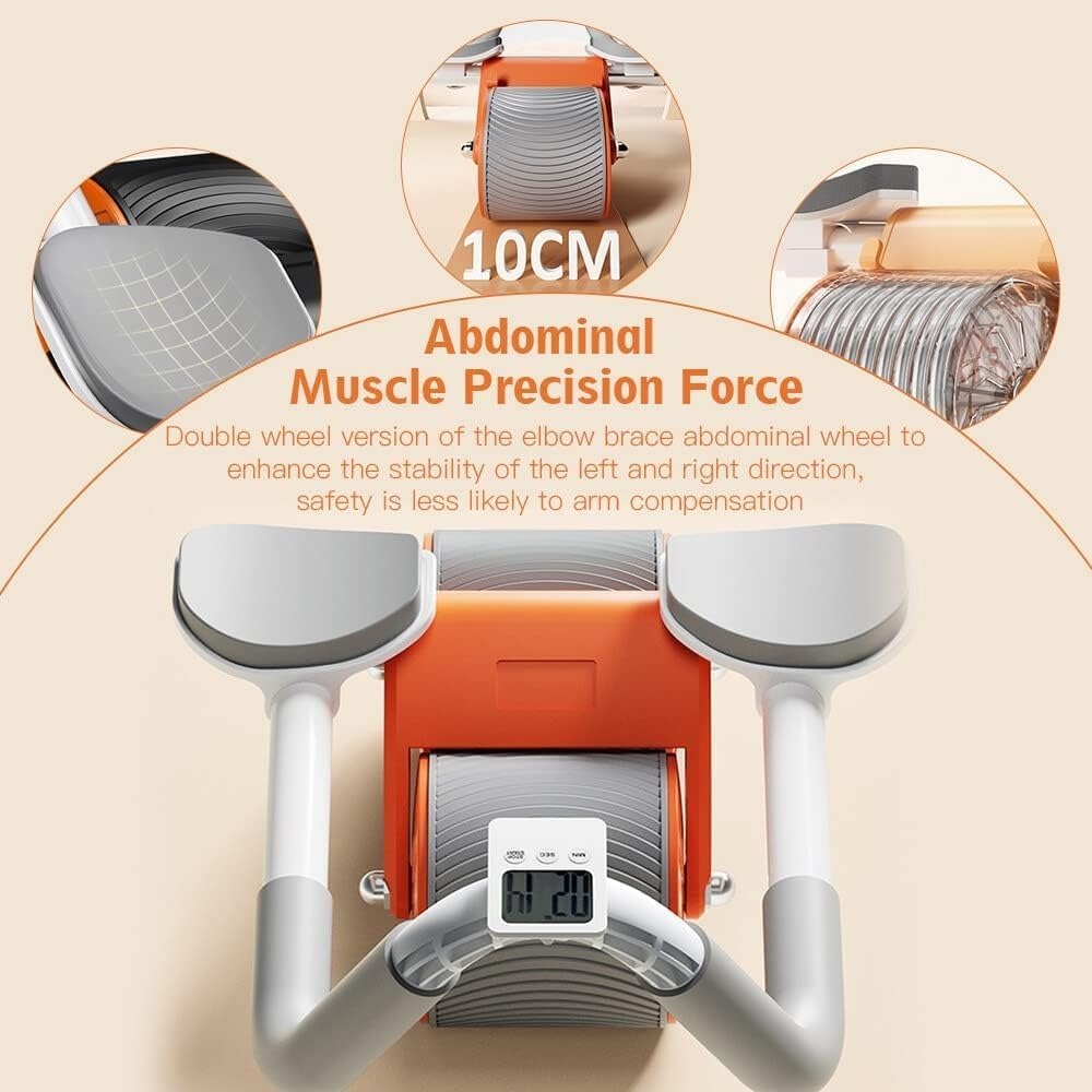 Workout Roller, Abs Workout Equipment Automatic Rebound Wheel, Home Gym Wheels Roller Abdominal Exercises For Abdominal Muscles