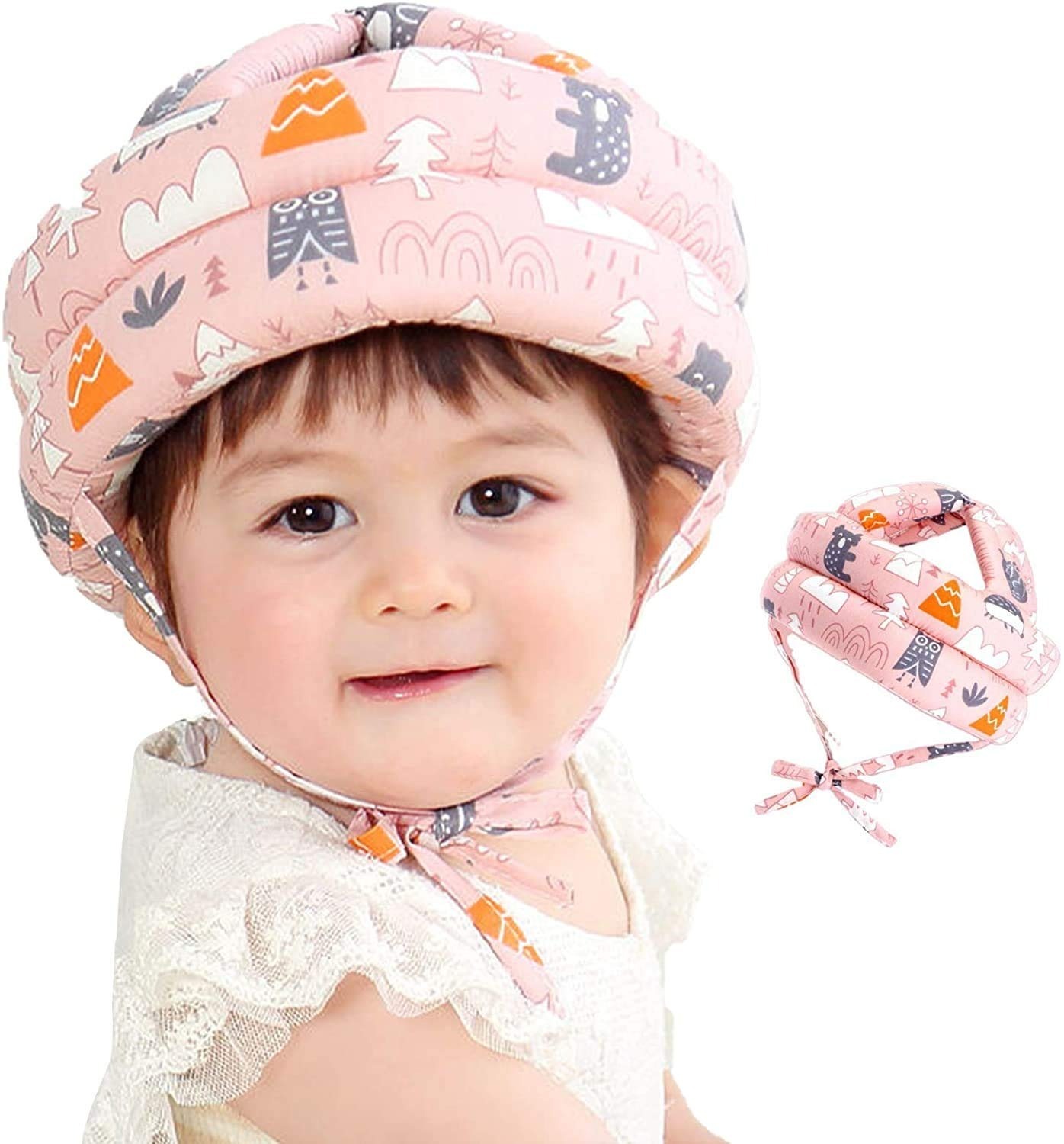 ( China ) Anti-Collision Safety Helmet with Chin Strap for Baby Boys & Girls - Toddler Protective Hat for Crawling, Running & Walking