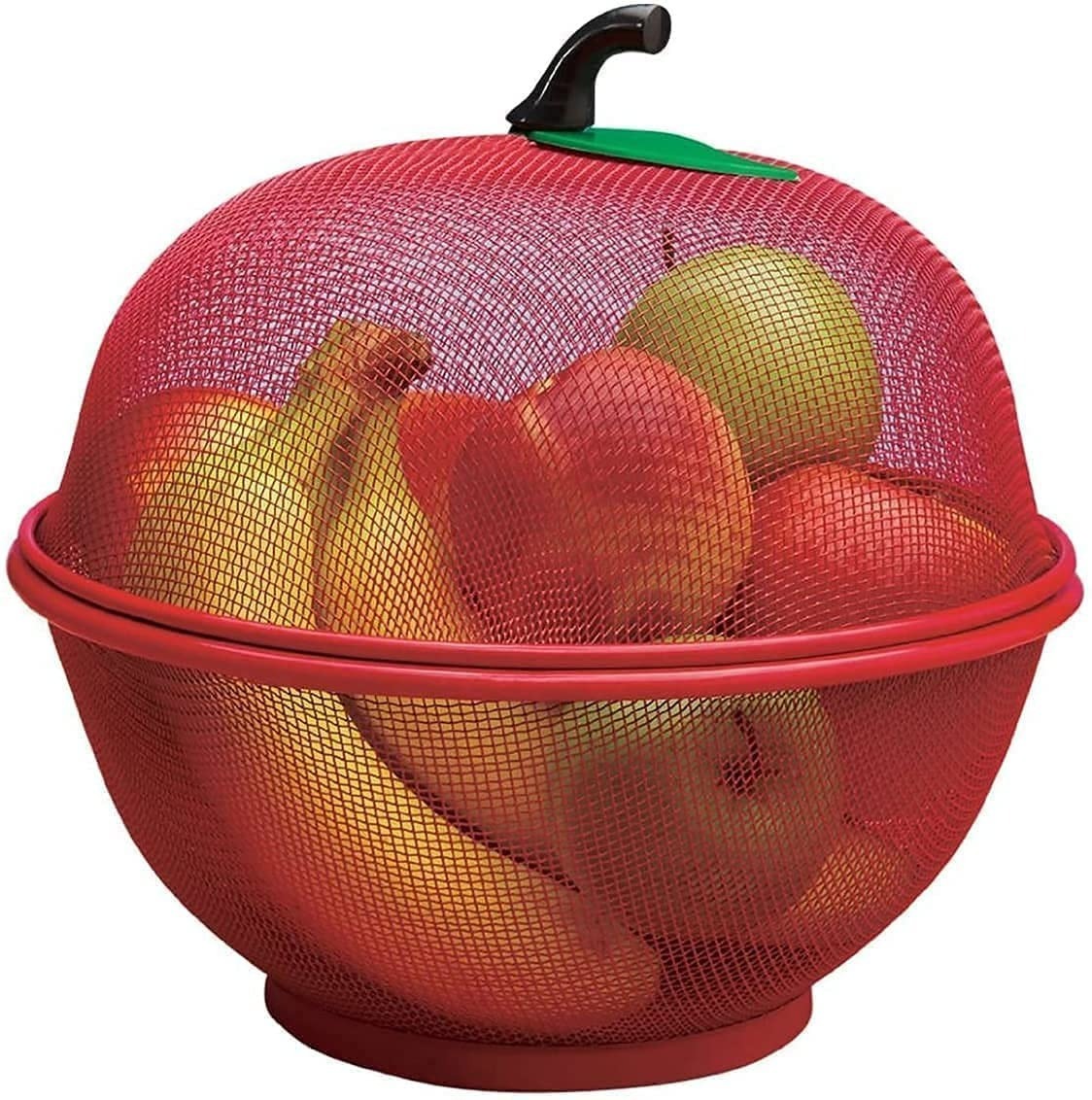 Apple Shape Net Fruits & Vegetables Basket For Kitchen, Fruit Basket With Net Cover, Fruit And Vegetable Stand Basket, Fruit Net Cover (Multi Colour)