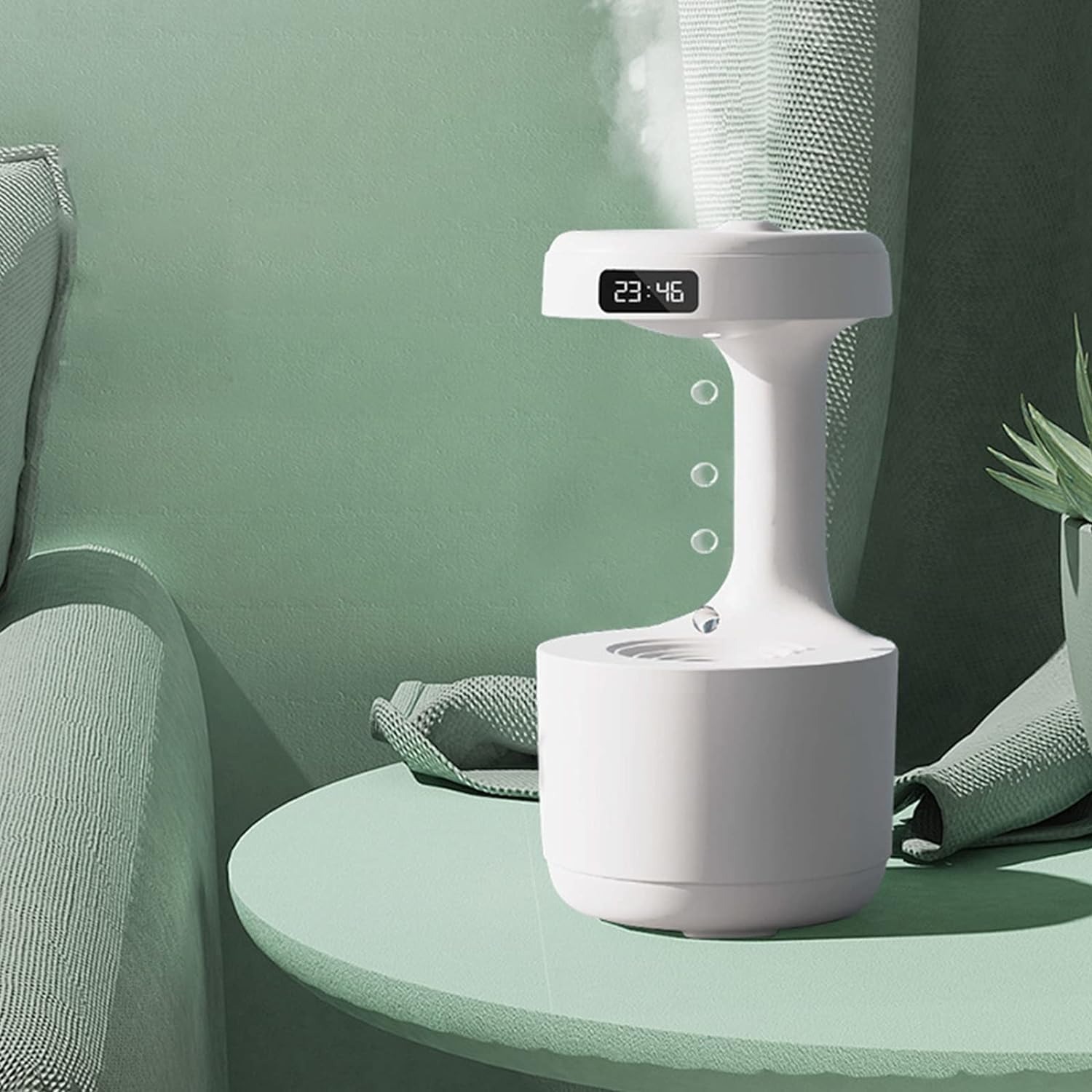Anti Gravity Humidifier With Clock