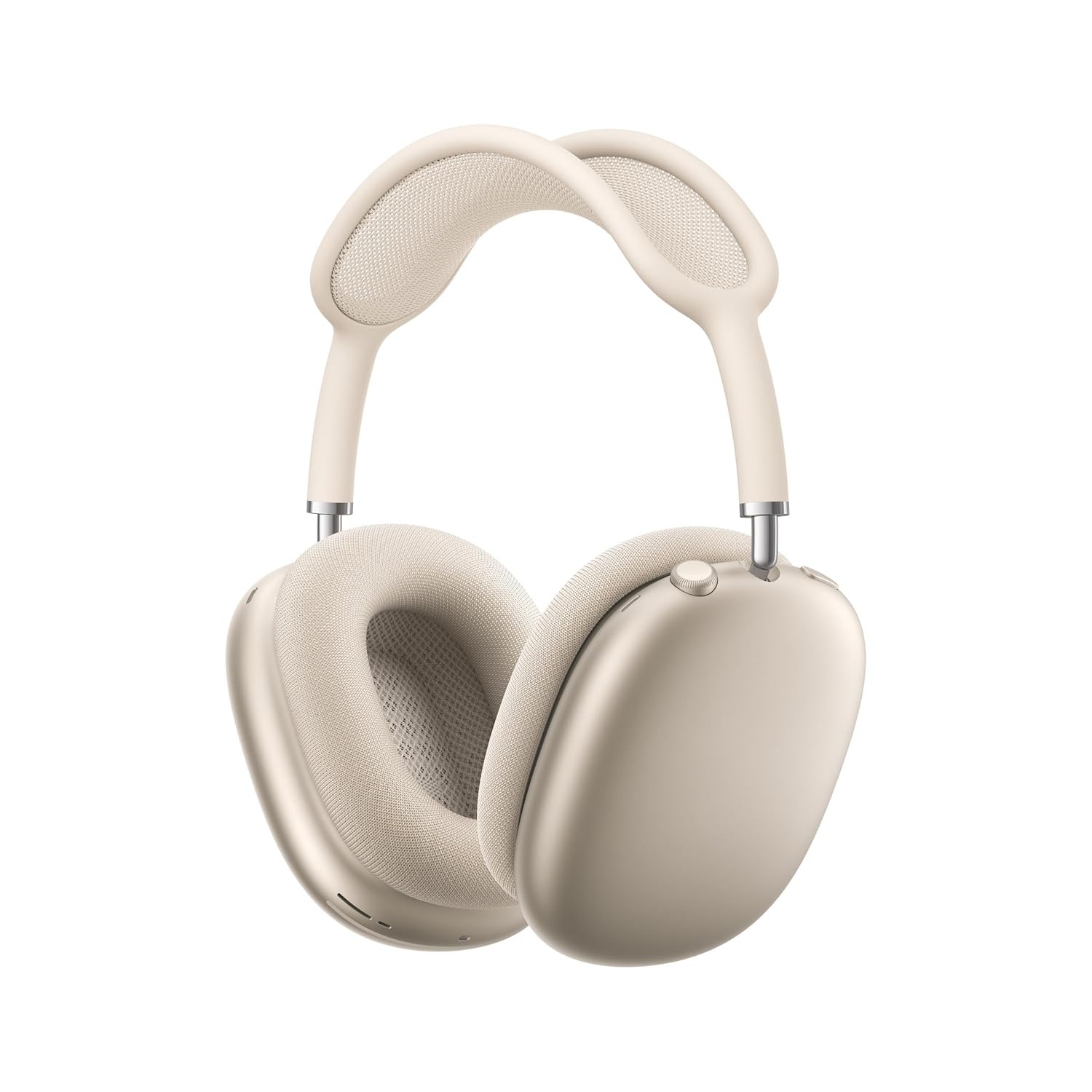 1:1 Apple AirPods Max Wireless Over-Ear Headphones, Pro-Level Active Noise Cancellation, Transparency Mode, Personalised Spatial Audio, USB-C Charging, Bluetooth Headphones for iPhone - Starlight