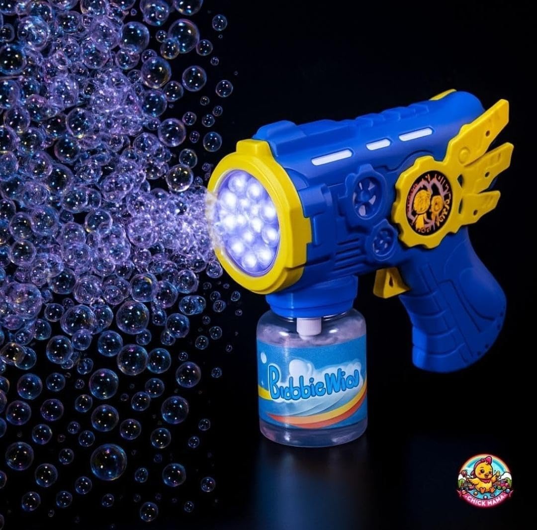 Super Fun Bubble Blaster Gun, Shoots 1000+ Bubbles per Minute, Includes Bubble Solution, Safe for Kids(Batteries NOT  Included)