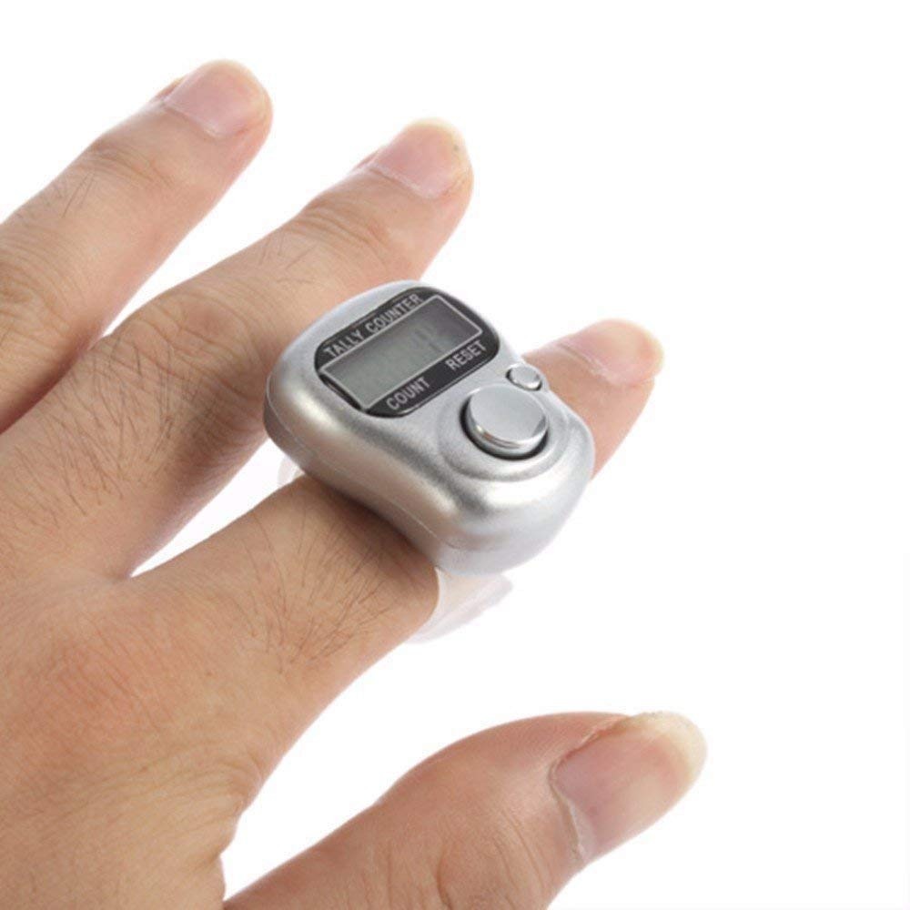 1 Pc Counter for Chanting Mantra  Manual Hand Finger Tally Counters – Digital Electronic Counting Machine, Naam Jap Counter for Cricket, Sports & More
