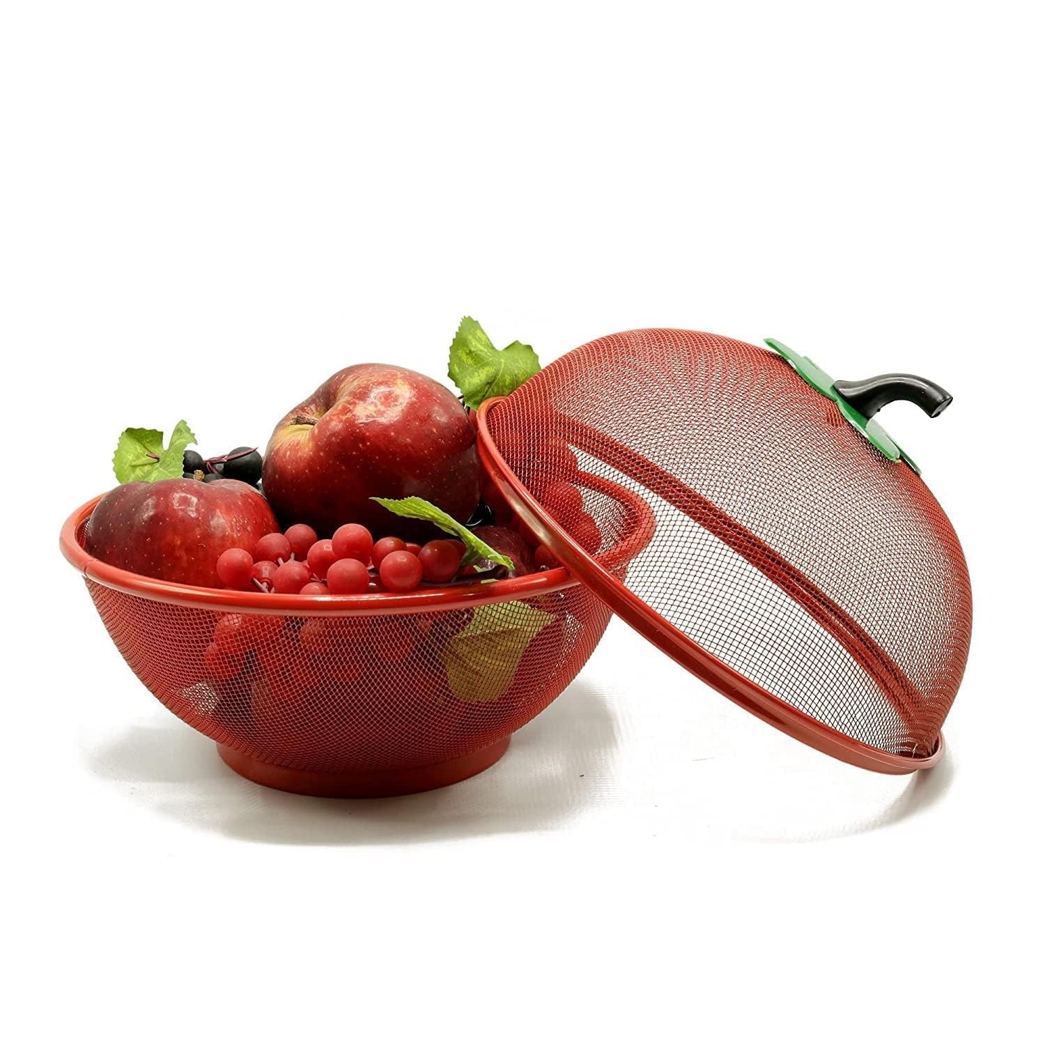Apple Shape Net Fruits & Vegetables Basket For Kitchen, Fruit Basket With Net Cover, Fruit And Vegetable Stand Basket, Fruit Net Cover (Multi Colour)